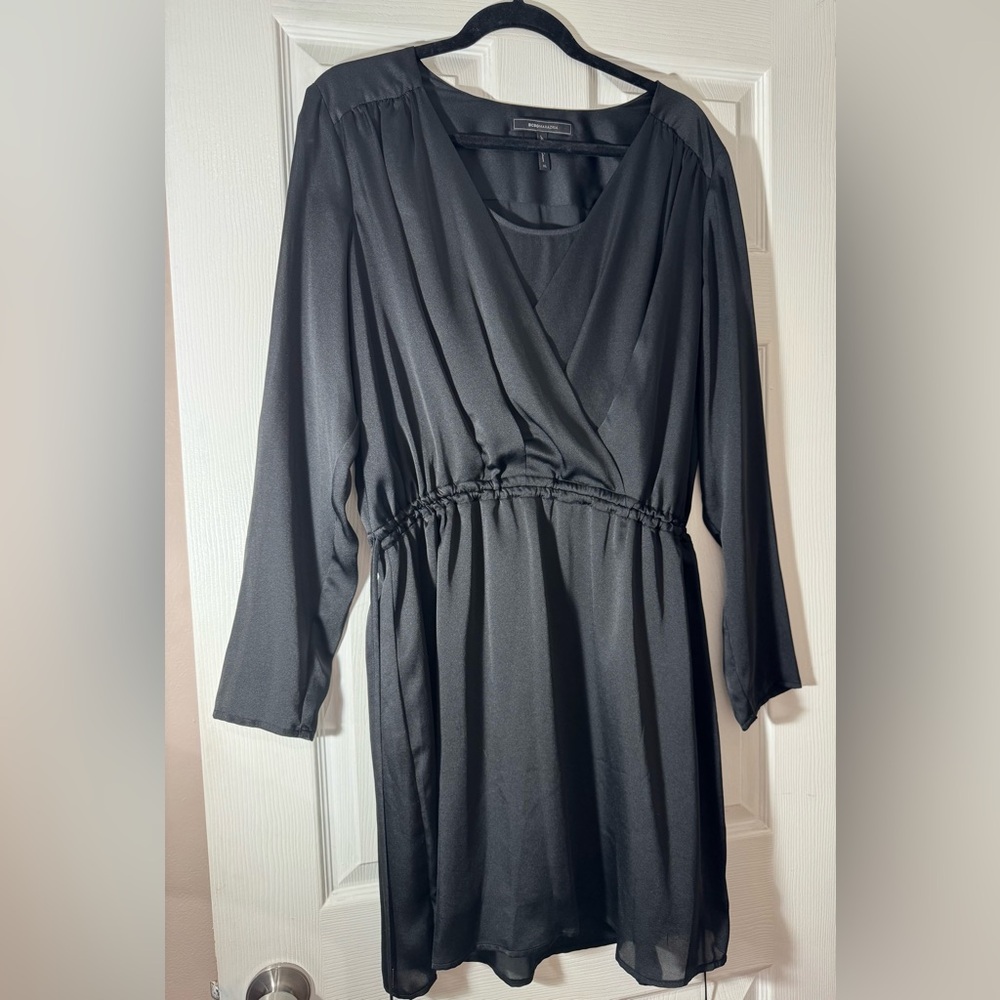 BCBGMaxAzria Black Long Sleeve Dress - Picture 4 of 5
